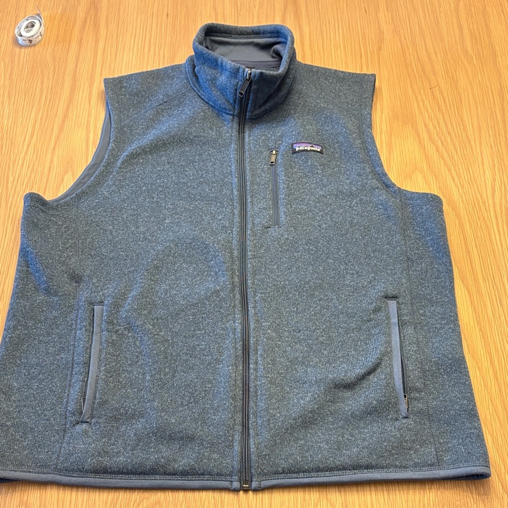Patagonia Men's Heather Blue Fleece Vest